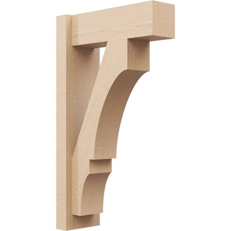 Ekena Millwork 6-in W x 16-in D x 28-in H Balboa Block Rough Cedar Woodgrain TimberThane Outlooker, Primed Tan OUTUR060X16X28BOA44RCPR